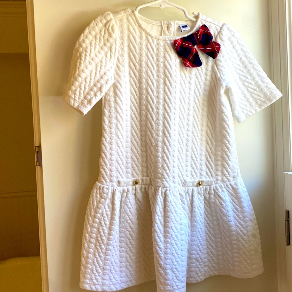 Janie and Jack Cream Christmas Dress